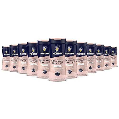 ?? ? ??? ???? ?? ??, ?? ??, 17.6?? (12? ?) Morton All-Natural Himalayan Pink Salt, Fine, (17.6 oz), 12-Pack, Perfect for Baking, Blending & Cooking