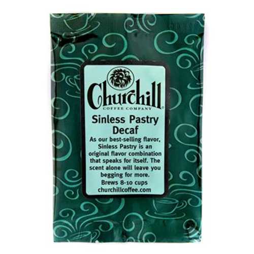 チャーチルコーヒー シンレスペストリー デカフェ 10 ポーションパック - 各 1.5 オンス - 挽いた - フレーバーデカフェコーヒー Churchill Coffee Company Churchill Coffee Sinless Pastry Decaf 10 Portioned Packs -1.5 oz each - Ground -