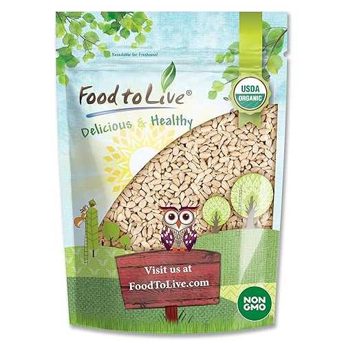 ??? ???? ?, 2???(907.2g) - ??, ???? ??, ??, ?, ?? ??, ??, ??? Food to Live - Organic Sunflower Seeds, 2 Pounds - Hulled, Raw, Non-GMO, Dried Kernels, Unsalted, Kosher, Vegan,