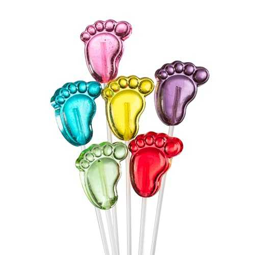 ??? ? ????, ?? ? ??, (100??), 30.48cm ?? ?? ??, ?? ??, 6?? ??? ??, ?? ?, ??? ?? ???, 1071g, ??? ??? Sparko Sweets Twinkle Pops Lollipops, Baby Feet, 90 Pieces,