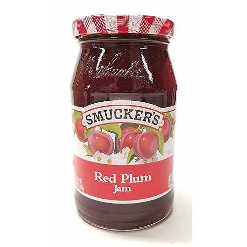 Smucker's、ジャム、18オンスのガラス瓶（2個パック）（以下のフレーバーをお選びください）（レッドプラム） Smucker's, Jams, 18oz Glass Jar (Pack of 2) (Choose Flavors Below) (Red Plum)