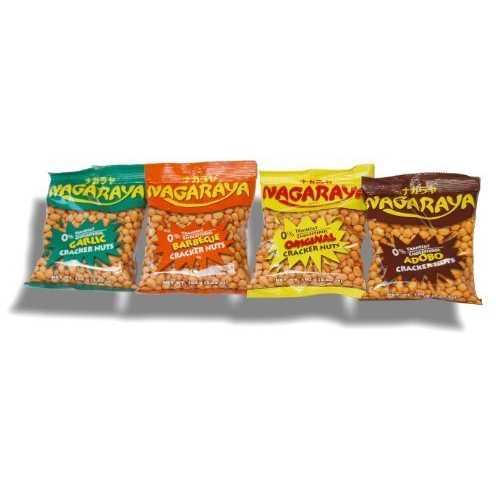 ナガラヤ クラッカー ナッツ アソート バンドル 4 パック: オリジナル、バーベキュー、ガーリック、アドボ by Nagaraya Nagaraya Cracker Nuts Assorted Bundle 4-Pack: Original, Barbecue, Garlic, Adobo by Nagaraya