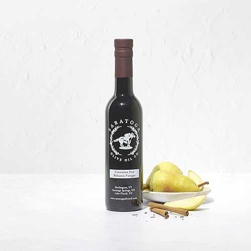 サラトガ オリーブ オイル カンパニー シナモン ペア ダーク バルサミコ ビネガー 375ml (12.7オンス) Saratoga Olive Oil Co. Saratoga Olive Oil Company Cinnamon Pear Dark Balsamic Vinegar 375ml (12.7oz)