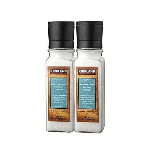 カークランド シグネチャー 地中海海塩、13 オンス (2 個パック、合計 26 オンス、各 13 オンス) Kirkland Signature Mediterrananean Sea Salt, 13 Ounce (Pack of 2, Total 26 oz, Each 13 oz)