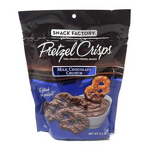 スナックファクトリー プレッツェルクリスプ ミルクチョコレートカバープレッツェル 5.5オンス Snack Factory Pretzel Crisps Milk Chocolate Covered Pretzels 5.5 Ounce