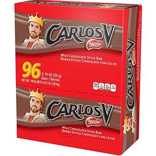 ネスレのミルクチョコレートキャンディバー、各バー0.70オンス、96パック Carlos V Milk Chocolate Candy Bars By Nestle 0.70 oz each bar, 96 Pack 12,229円