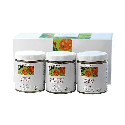 ??? ??, 3?? ??? ??? ?? ?? ???, ??, ? ???? ?, 340g The Spice Hut Ultimate Vegan Seasoning Gift Set - 3 Organic Spice Blends | Herbes de Provence, Garam Masala, Mughal Masala | Gourmet |Glomarket