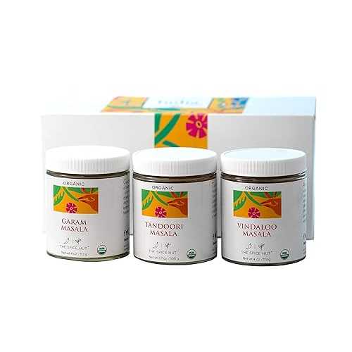 ??? ?, 3?? ??? ?? ?? ???, 340g, 1?, ? ???? ? The Spice Hut Indian Masala Seasoning Gift Set - 3 Flavors of India - Organic Spice w/Salt | Garam, Tandoori, Vindaloo | Indian Cooking Spice |Glomarket