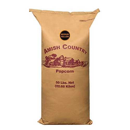 ??? ??? ?? | 50??? ??? ??? ?? | ??? ??? ?? ?? ?? (50??? ?) Amish Country Popcorn | 50 LB Medium Yellow Popcorn | Old Fashioned, Non-GMO and Gluten Free (50lb Bag)