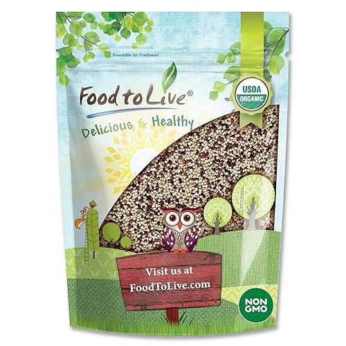 ?? ? ?? ??? ?? ???, 2.27kg - ? GMO, ??, ???, ??? ?? ???, ???, ? ??, ??, ??, ?? ??, ????, ???, ??? ?? ??? Food to Live Organic Tri-Color Quinoa, 5 Pounds