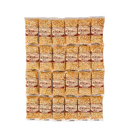 ??? ??? ?? | 24 (4?? ?) ??? ??? ?? | ??? ??? ?? ?? ?? Amish Country Popcorn | 24 (4oz Bags) Baby Yellow Popcorn | Old Fashioned, Non-GMO and Gluten Free