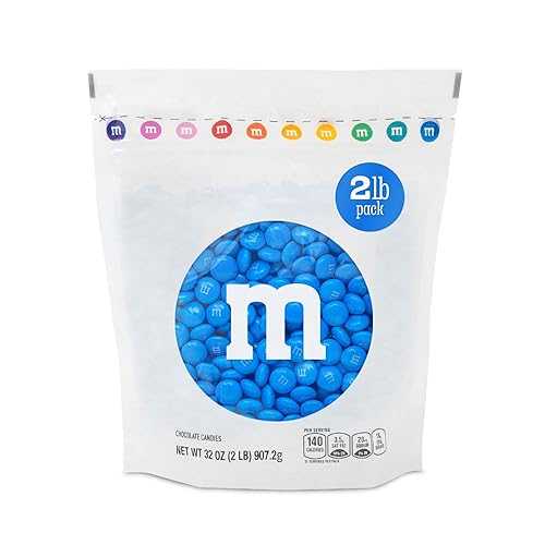 M&M’S ?? ??? ?? ??? ?? - ??, ??? ? 7? 4?? ??? ??? ?? ?? 2??? ??? ?? M&M’S WORLD Blue Candy Bulk - Milk Chocolate Candy, 2 lbs Resealable Pack for Graduation, Wedding, 4th o