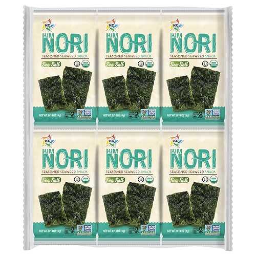 ??? ?? ? ?? ?? ? ??? ?? ?? ? 12? ?? ?? ?? ??? ???? 100% ?? ? 4g 0.14oz KIMNORI Seasoned Seaweed Snacks Sheets ? Organic Sea Salt Flavor, 12 Individual Packs, Roasted Crispy Premiu