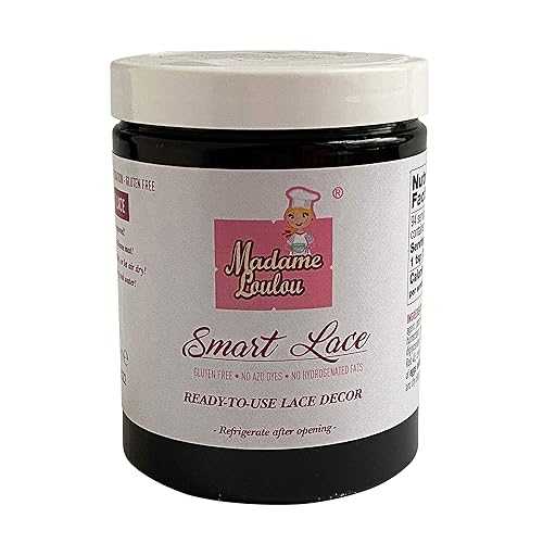Madame Loulou スマート レース 10 オンス すぐに使える、食べられるケーキ レース - 284g (ブラック) Madame Loulou Smart Lace 10oz Ready-to-use, edible cake lace - 284g (Black)｜Glomarket