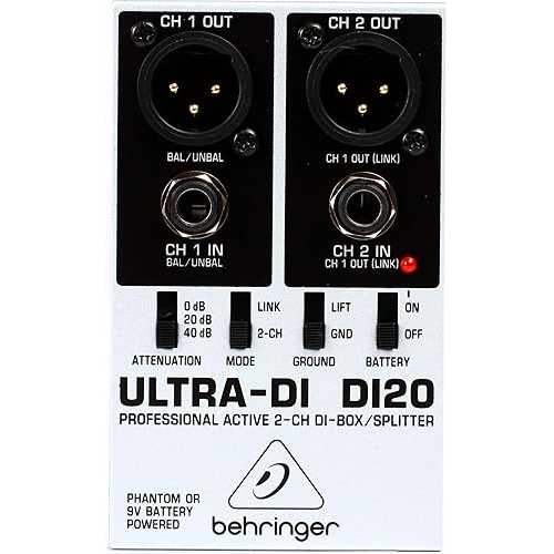 ??? ???-Di Di20 ???? ??? 2?? DI-??/???? Behringer Ultra-Di Di20 Professional Active 2-Channel Di-Box/Splitter