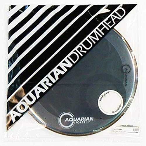 Aquarian Drumheads FFP18BK フルフォースパック 18 インチバスドラムヘッド、グロスブラック Aquarian Drumheads FFP18BK Full Force Packs 18-inch Bass Drum Head, gloss black｜Glomarket 18,355円
