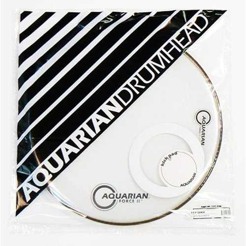 Aquarian Drumheads FFP18WH フルフォースパック 18 インチバスドラムヘッド、グロスホワイト Aquarian Drumheads FFP18WH Full Force Packs 18-inch Bass Drum Head, gloss white｜Glomarket