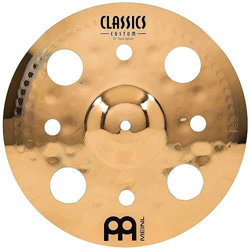 Meinl 12 インチ トラッシュ スプラッシュ シンバル 穴付き - クラシック カスタム ブリリアント - ドイツ製、2 年保証 (CC12TRS-B) Meinl Cymbals Meinl 12\