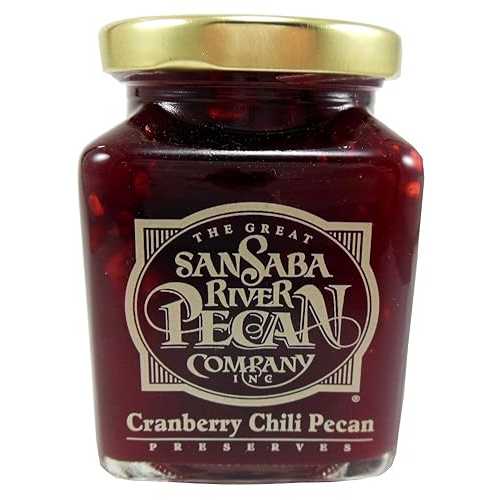 The Great San Saba River Pecan Company クランベリー チリ & ピーカン プリザーブ 11 オンス (1 ジャー) The Great San Saba River Pecan Company Cranberry Chili & Pecan Preserves 11 Ounce (1 Jar)