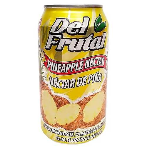Del Frutal パイナップル ネクター 11.16 オンス - Sabor Pina (12 個パック) Del Frutal Pineapple Nectar 11.16 oz - Sabor Pina (Pack of 12)
