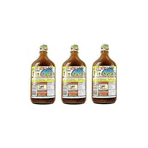 スカ ピナクラット オリジナルフレーバー (エクストラホット) スパイス入り天然ココナッツビネガー 375mL 3個パック Suka Pinakurat the Original Flavor (Extra Hot) Spiced Natural Coconut Vinegar 375mL, 3 Pack