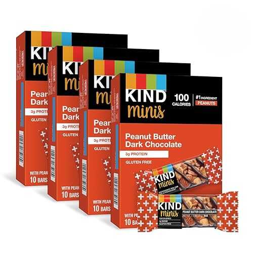 KIND Minis Healthy Snack Bar, Peanut Butter Dark Chocolate, 3g Protein, Gluten Free Bars, 0.7 OZ, (80 Count)