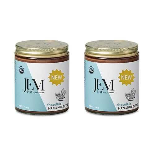 NEW JEM Organics チョコレートヘーゼルナッツ発芽アーモンドナッツバター、オーガニック、オールナチュラル、グルテンフリー、ビーガン、パレオ、ケトスナック、6オンスジャー、2パック JEM Just Eat Me. NEW JEM Organics Chocolate Hazelnut Sprouted Almon