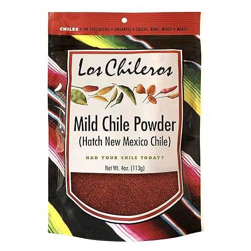 ロス チレロス チリ モリド (グランド ニューメキシコ チリ、マイルド)、4 オンス パッケージ (12 個パック) Los Chileros Chile Molido (Ground New Mexico Chile, Mild), 4-Ounce Packages (Pack of 12)