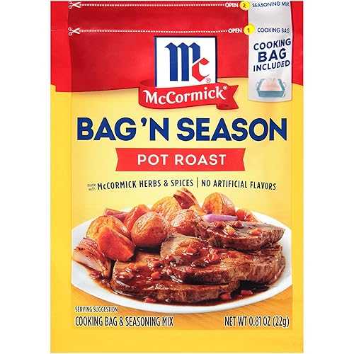 McCormick Bag 'n Season Pot Roast Cooking Bag & Seasoning Mix, 0.81 oz画像