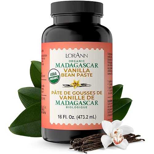 LorAnn Oils LorAnn Organic Pure Madagascar Vanilla Bean Paste 16oz (473ml) - Rich Flavor, Real Seeds, Ideal for Baking, Desserts, Cooking, Pure Madagascar Bourbon Vanilla, Gluten-Free, Non-GMO 8,362円