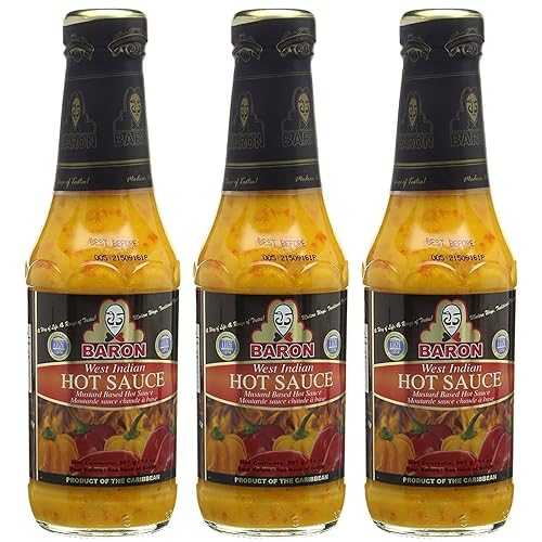 Baron West Indian ホットペッパーソース 14オンス (3個パック) Baron West Indian Hot Pepper Sauce 14oz (Pack of 3)