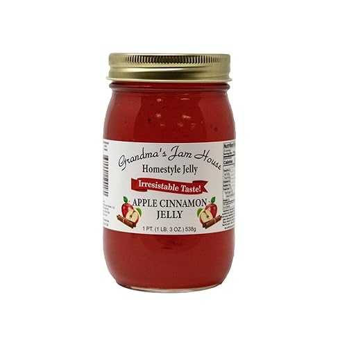 ホームスタイル アップル シナモン ゼリー - ワンパイント - おばあちゃんのジャム ハウス Homestyle Apple Cinnamon Jelly - One Pint - Grandma\'s Jam House