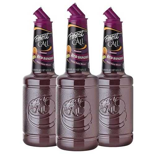 Finest Call プレミアム レッド サングリア ドリンク ミックス、1 リットル ボトル (33.8 液量オンス)、3 個パック Finest Call Premium Red Sangria Drink Mix, 1 Liter Bottle (33.8 Fl Oz), Pack of 3