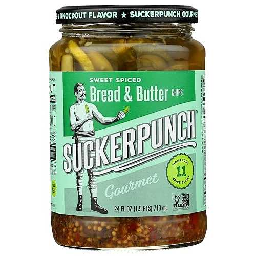 ???? ?? ?? ??? ? ?? ?? ? 24 ?? SuckerPunch Gourmet Spicy Bread N' Better Pickle Chips 24 Ounce, 2-Pack