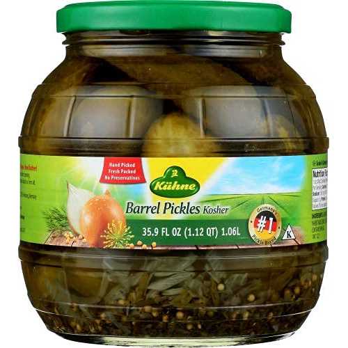 ? ?? ?? ??, 35.9 fl oz, ??? ?, ??, ??? ?? (2? ?)2 K・・hne Kuhne Kosher Barrel Pickles, 35.9 fl oz, from Germany with with dill, onions and mustard seeds (pack of 2)