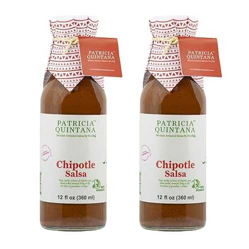 Patricia Quintana Chipotle Salsa- Authentic Artisanal Mexican Ingredients - Perfect topping to your tacos, burritos, enchiladas or other favorite food (12 oz, 2 Bottles)