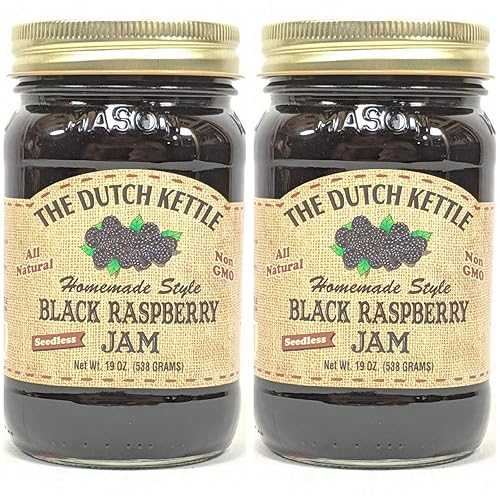 洋書 Generic The Dutch Kettle Amish Homemade Style Black Raspberry Seedless Jam 2-19 Oz Jars