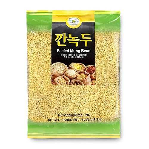 ROM AMERICA Premium Peeled Yellow Mung Beans Split Hulled Dried Moong Dal Lentils ??? - Vegan Vegetarian Easy to Cook, High in Protein, Iron, Fiber - Bulk 4 Pound (Pack of 1)