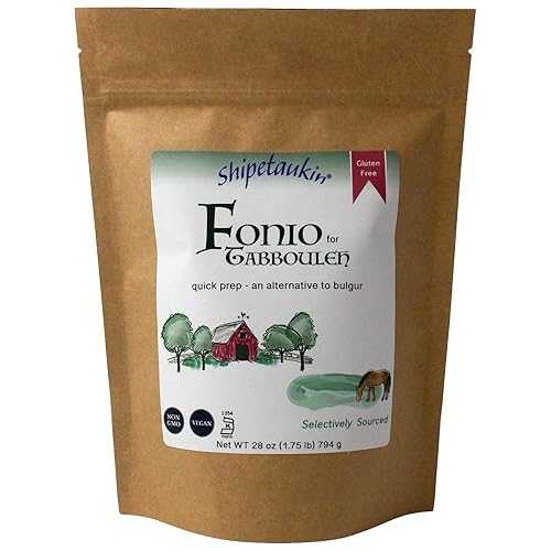 Shipetaukin Fonio for Tabbouleh - Gluten Free - Vegan - Non GMO - Fonio African Supergrain - Substitute for Bulgur (28 Ounces)