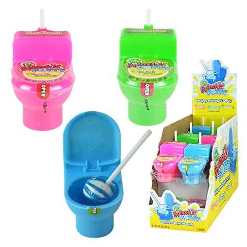 Koko's Dip-N-Lik スプラッシュ トイレ ロリポップ キャンディ - 12 個ディスプレイボックス Koko's Confectionery & Novelty Koko's Dip-N-Lik Splash Potty Lollipop Candy - 12 Count Display Box 7,274円