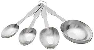 Norpro Stainless Steel 4 Pc Measuring Cup Scoop Shaped Set Metric Equivalents