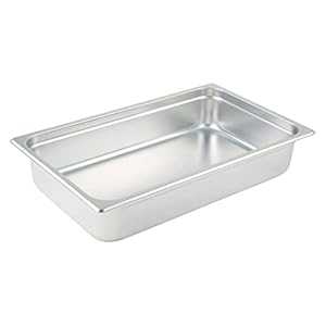 Winco アンチジャミングスチームパン、フルサイズ x 4 インチ、ステンレススチール、M Winco Anti-Jamming Steam Pan, Full-Size x 4-Inch,Stainless Steel,Medium