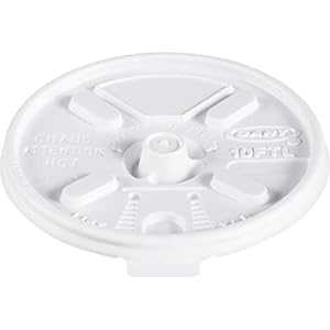 DART 10FTL ホワイト リフト N ロック蓋、フォームカップおよび容器用 (1,000 個ケース)、10 オンス DART 10FTL White Lift N Lock Lid for Foam Cups and Containers (Case of 1,000), 10 oz.