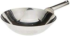 Winco ステンレス鋼溶接ジョイント中華鍋、14 インチ Winco Stainless Steel Welded Joint Wok, 14-Inch｜Glomarket