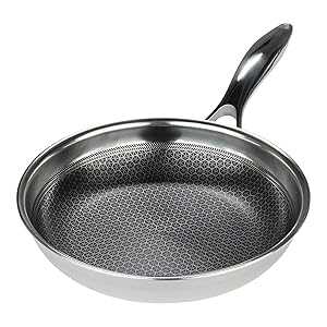 Black Cube Quick Release Cookware Fry Pan - 12.5-Inch - Frying Pans Nonstick - Stainless Steel Frying Pan - Induction Pan - Hybrid Frying Pan