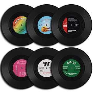 楽天市場】アナログレコード製 レコードレーベル コースター 6枚