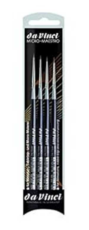 ダヴィンチ ウォーターカラー 4210 水彩ブラシ ブラック 各4本 da Vinci Watercolor 4210 Watercolor Brush, Black 4 Each