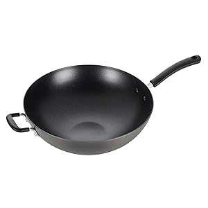 T-fal Ultimate Hard Anodized Nonstick Wok 14 Inch, Oven Broiler Safe 350F, Non Stick Stir-Fry Pan, Cookware, Pots and Pans, Kitchen, Versatile Deep Frying, Saut・・, Braise, Stew, Dishwasher Safe, Black