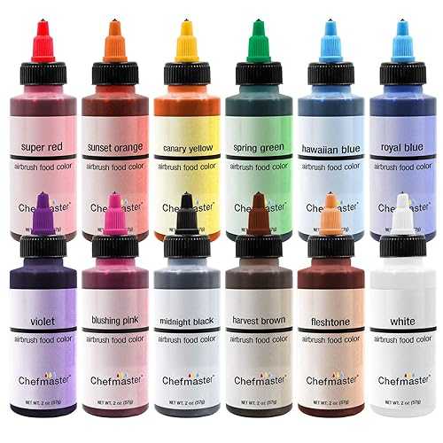 シェフマスター エアブラシ カラー バラエティ パック、2 オンス 12 個 ボトル Chefmaster Air Brush Color Variety Pack, Twelve 2 oz. bottles画像
