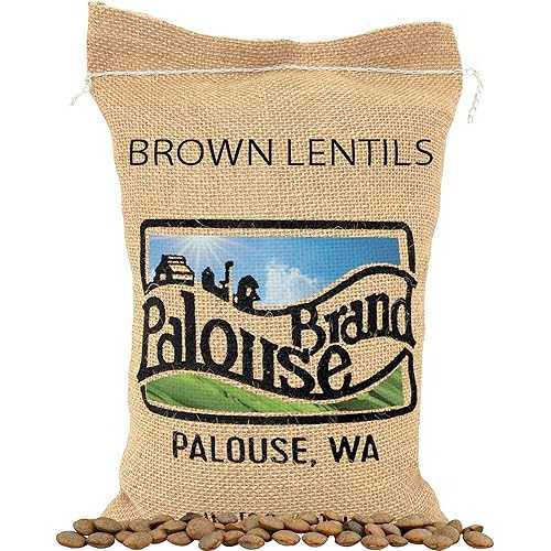 Palouse Brand Certified Glyphosate Residue Free Brown Lentils / 5 LBS / Desiccant Free / Sproutable / Non-GMO Project Verified / Kosher｜Glomarket